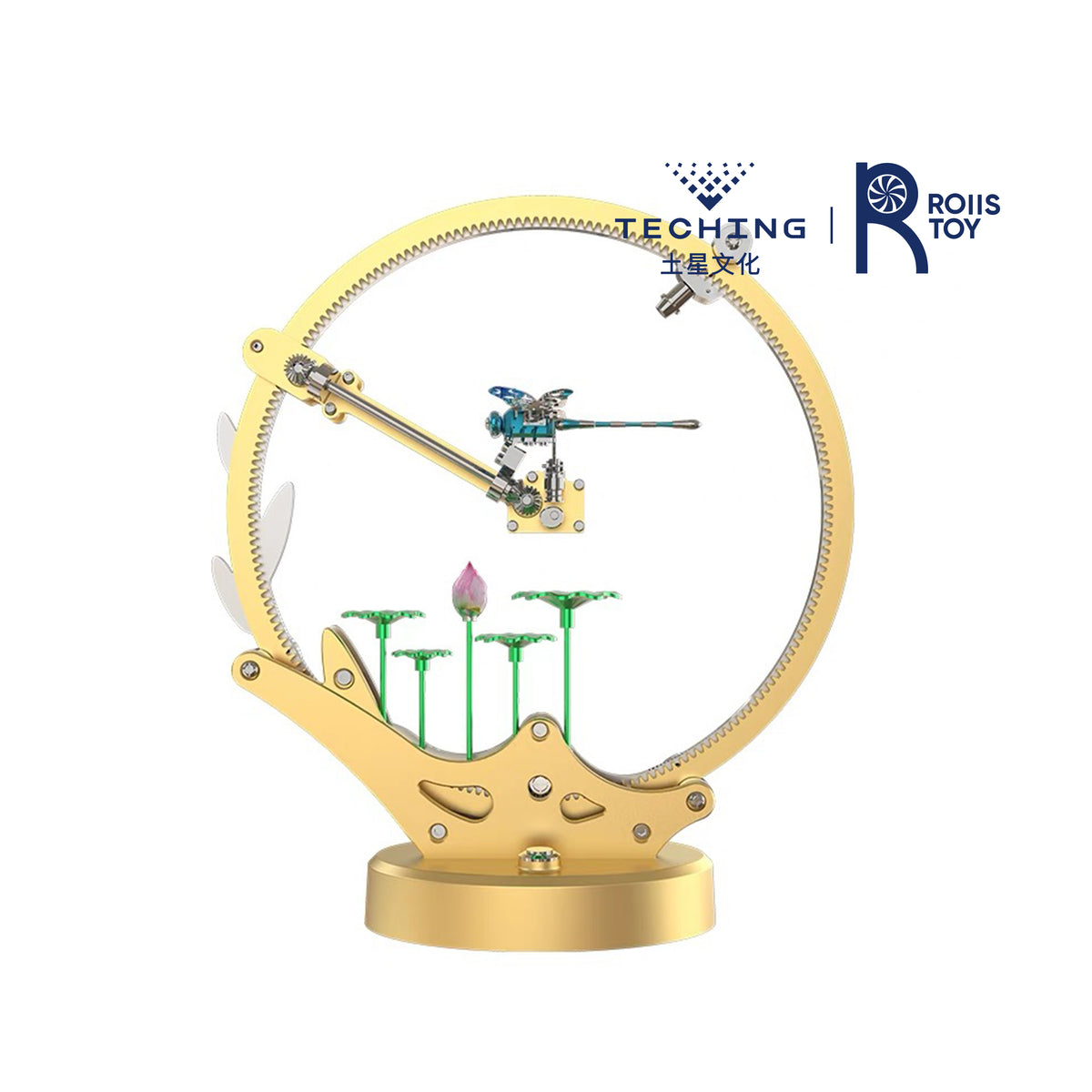 Teching Flying Dragonfly Kinetic Sculpture 3D Metal Model DIY Kits