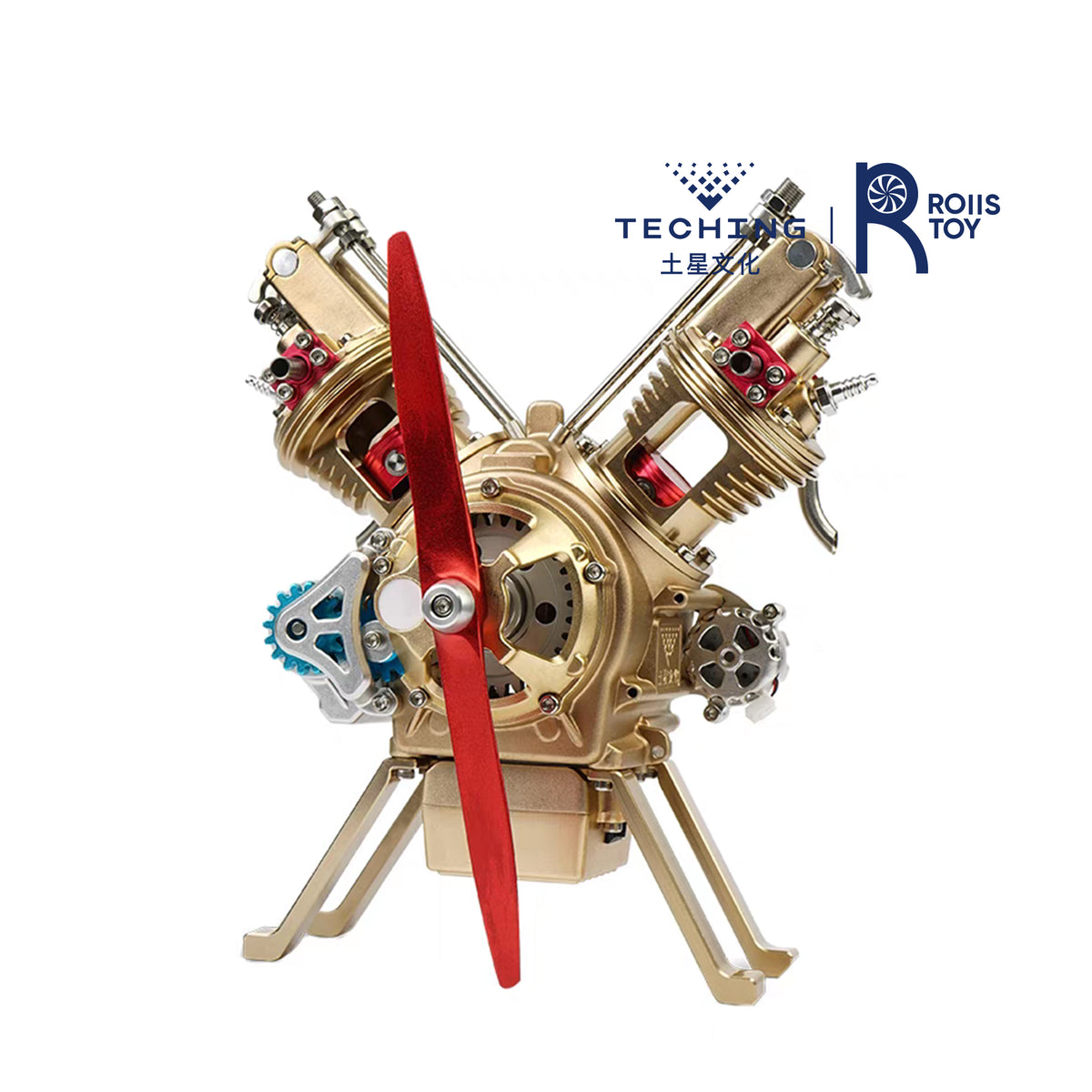 TECHING Alloy Mini Manual Assembly V2 Double-cylinder Model Kits
