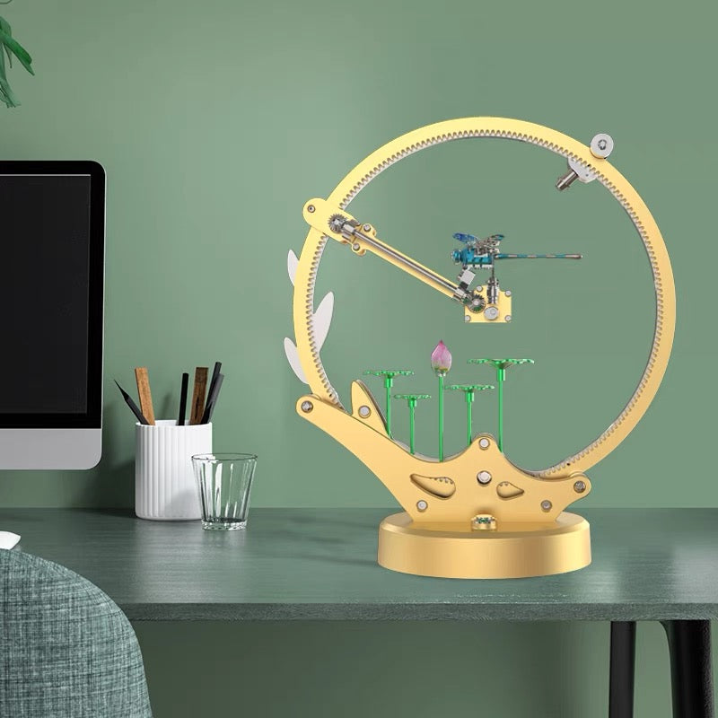 Teching Flying Dragonfly Kinetic Sculpture 3D Metal Model DIY Kits