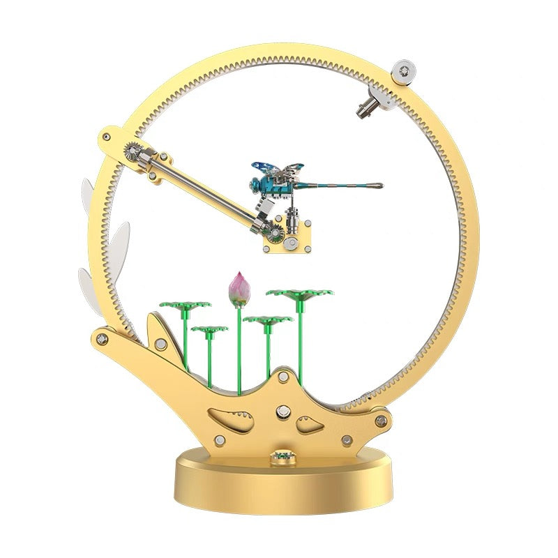 Teching Flying Dragonfly Kinetic Sculpture 3D Metal Model DIY Kits