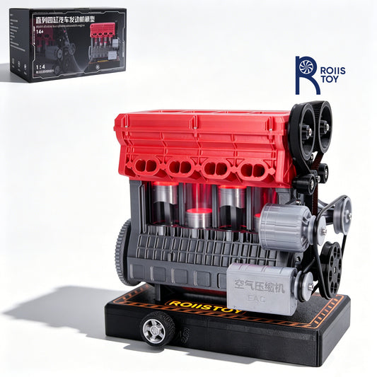 In-line four-cylinder engine model DIY assembly engine real simulation
