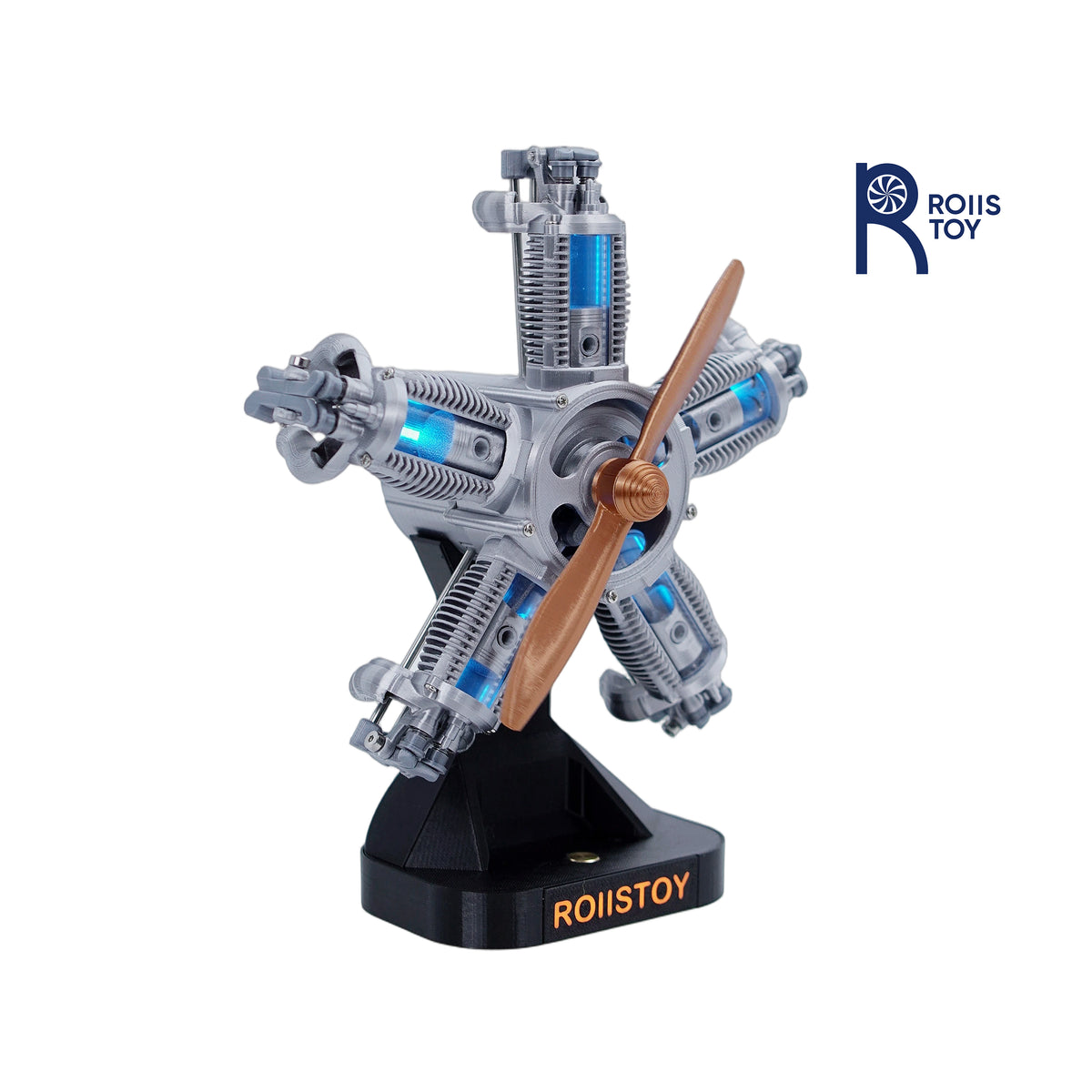 Five-cylinder star-shaped piston engine, intelligent touch infinite base