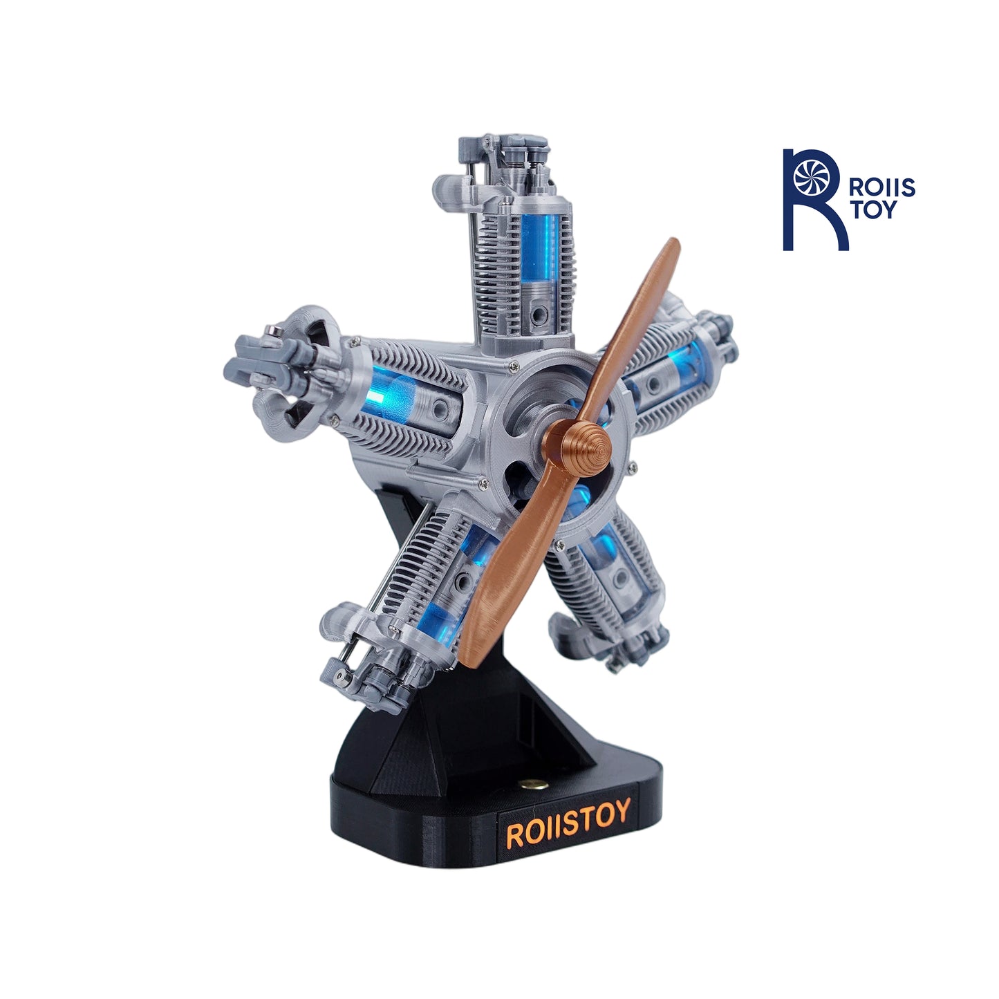 Five-cylinder star-shaped piston engine, intelligent touch infinite base