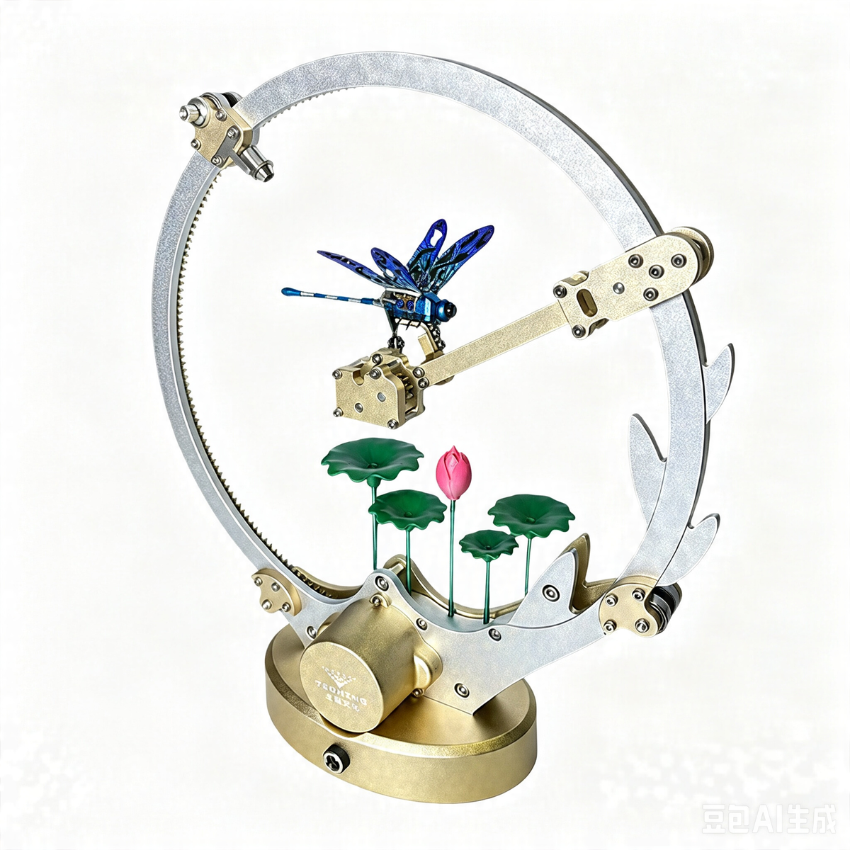 Teching Flying Dragonfly Kinetic Sculpture 3D Metal Model DIY Kits