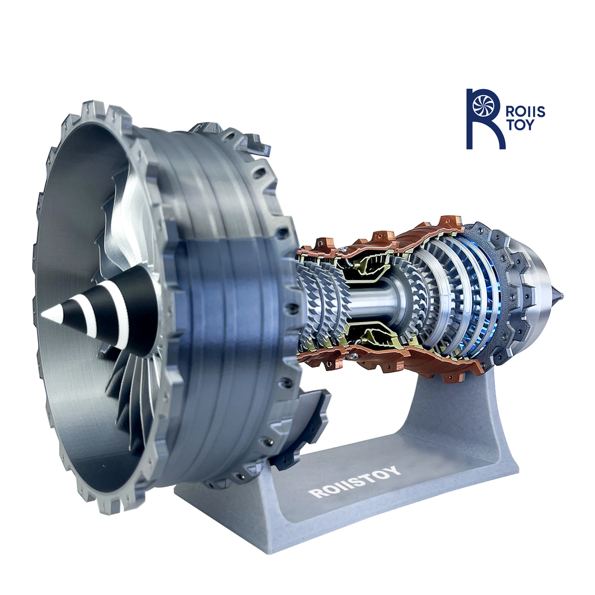 Copper-colored TR-900 engine model with tail flame(47CM/18.50IN)