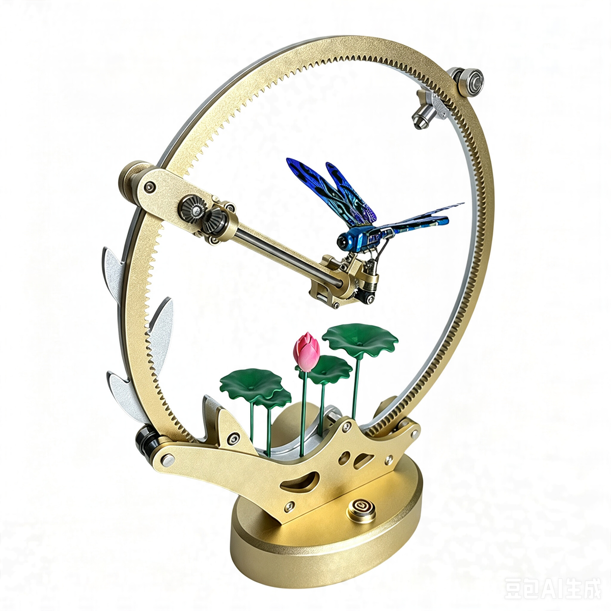 Teching Flying Dragonfly Kinetic Sculpture 3D Metal Model DIY Kits