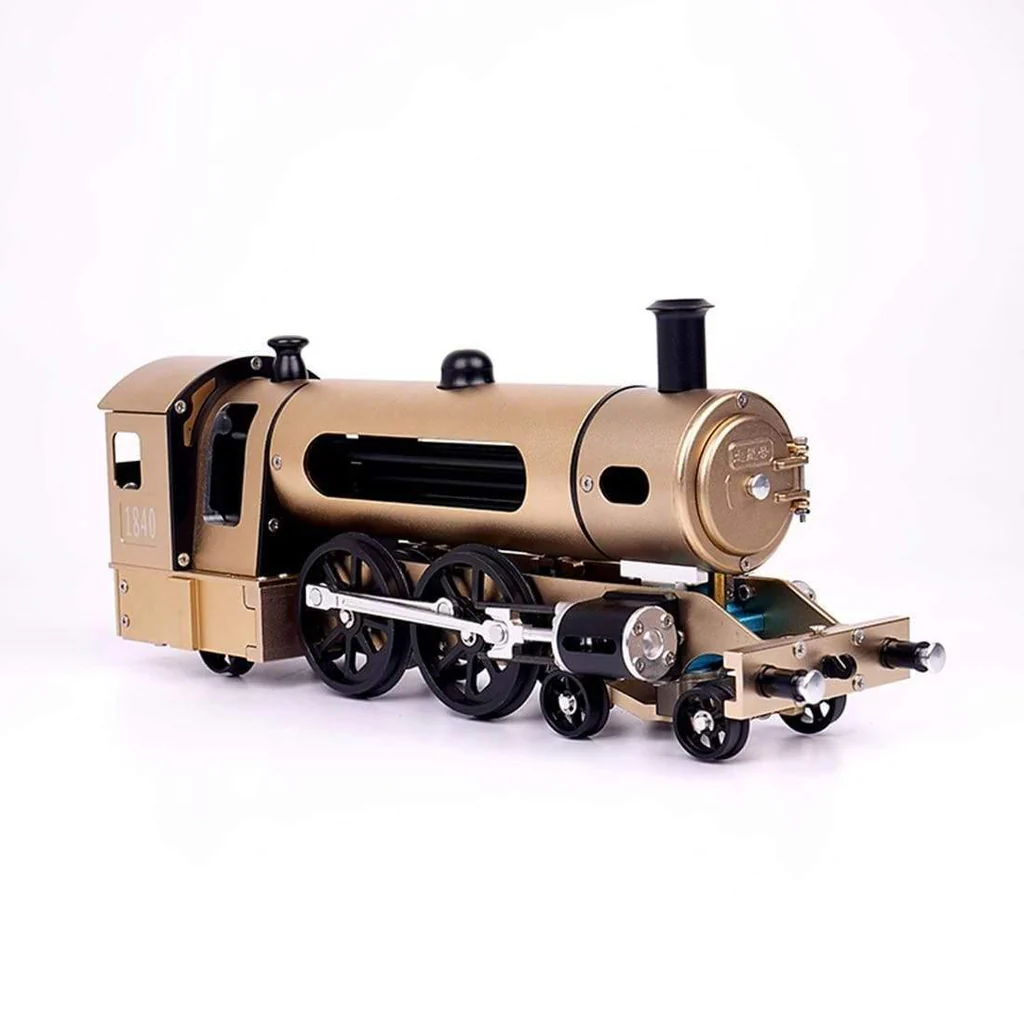 GearPlayer™  Teching Engine Steam Train Model With Pathway Full Aluminum Alloy Model Kits