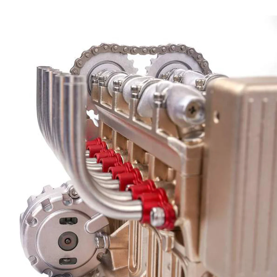 GearPlayer™ TECHING L4 Car Engine Model Full Metal Assembling Four-cylinder Building Kits