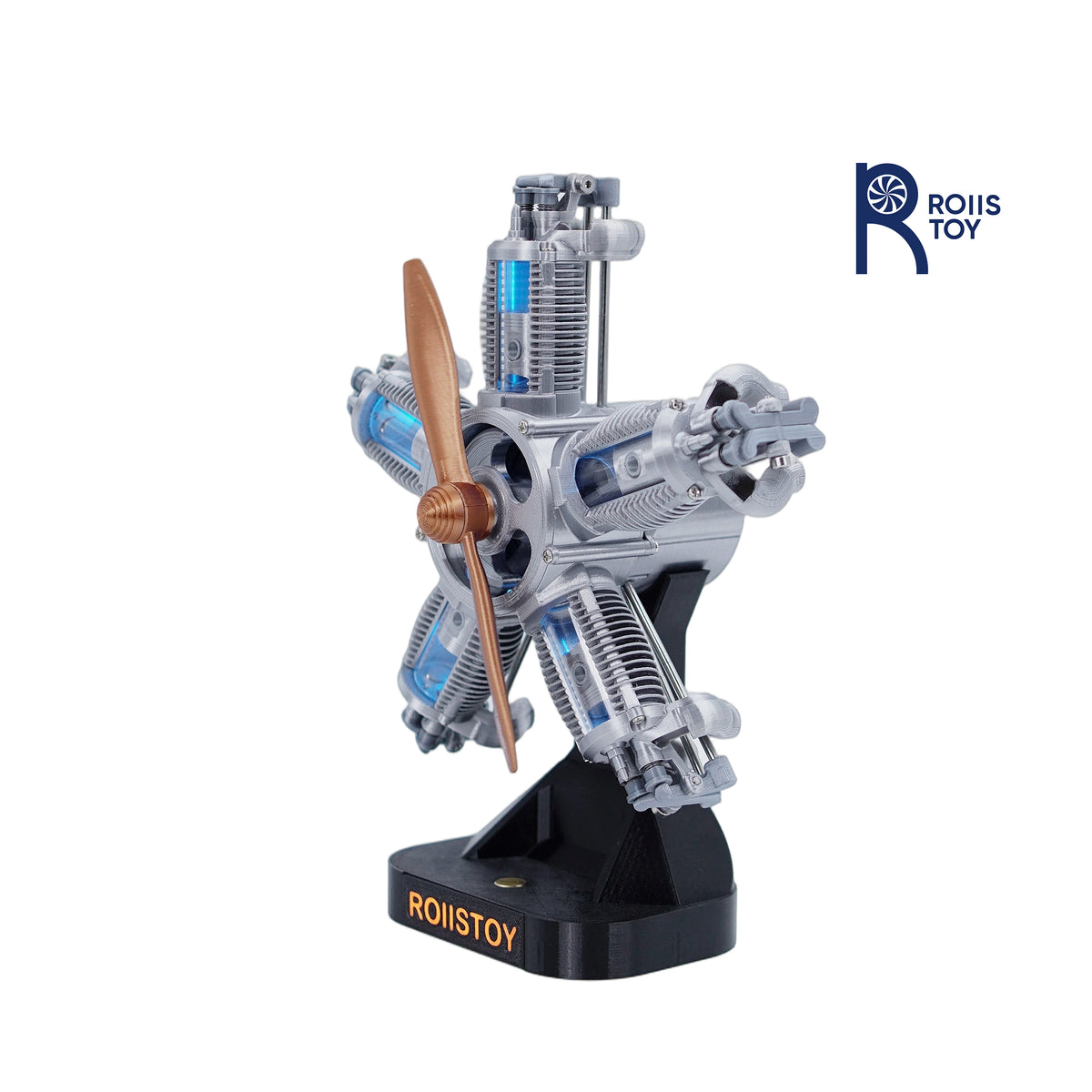 Five-cylinder star-shaped piston engine, intelligent touch infinite base