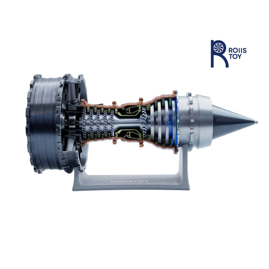 Copper-colored TR-900 engine model with tail flame(47CM/18.50IN)