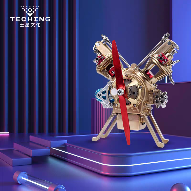 TECHING Alloy Mini Manual Assembly V2 Double-cylinder Model Kits