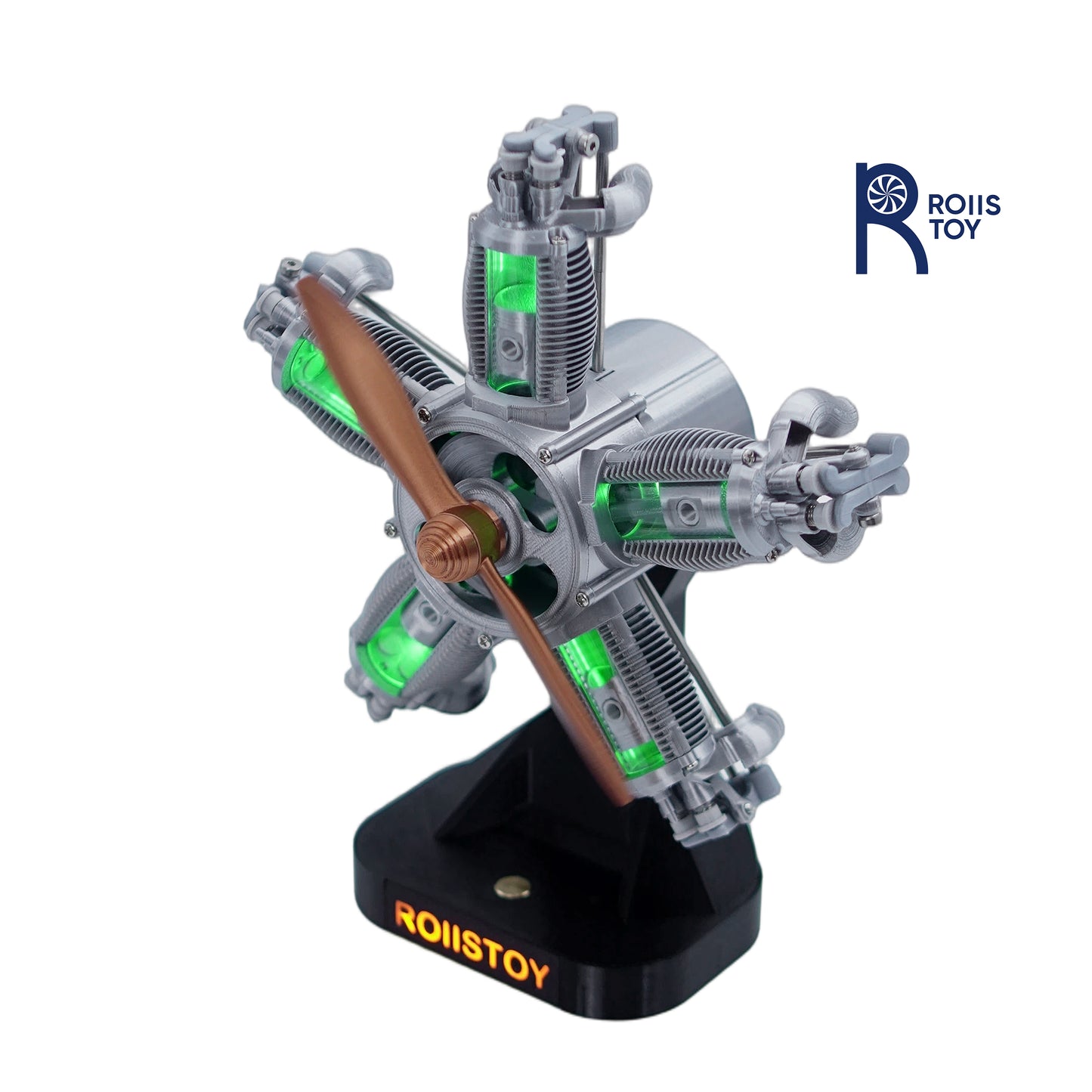 Five-cylinder star-shaped piston engine, intelligent touch infinite base