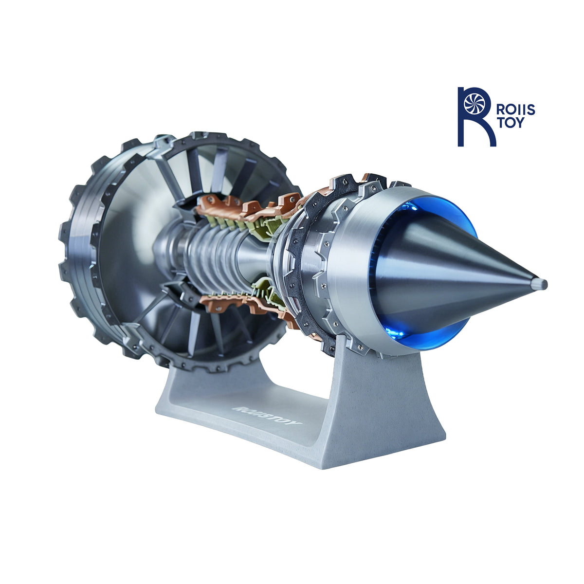 Copper-colored TR-900 engine model with tail flame(47CM/18.50IN)