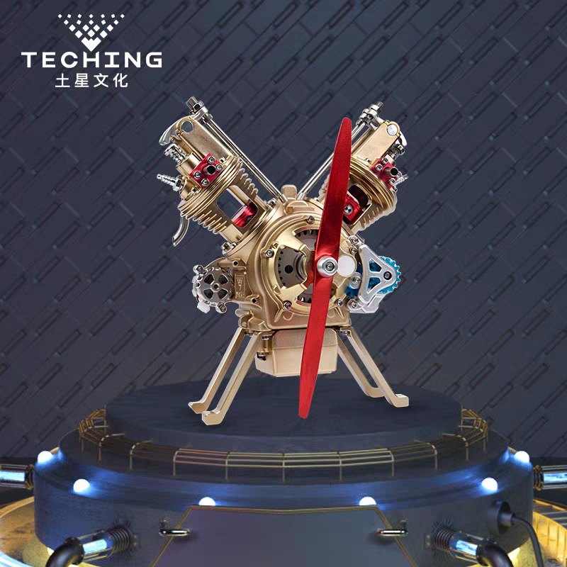 TECHING Alloy Mini Manual Assembly V2 Double-cylinder Model Kits