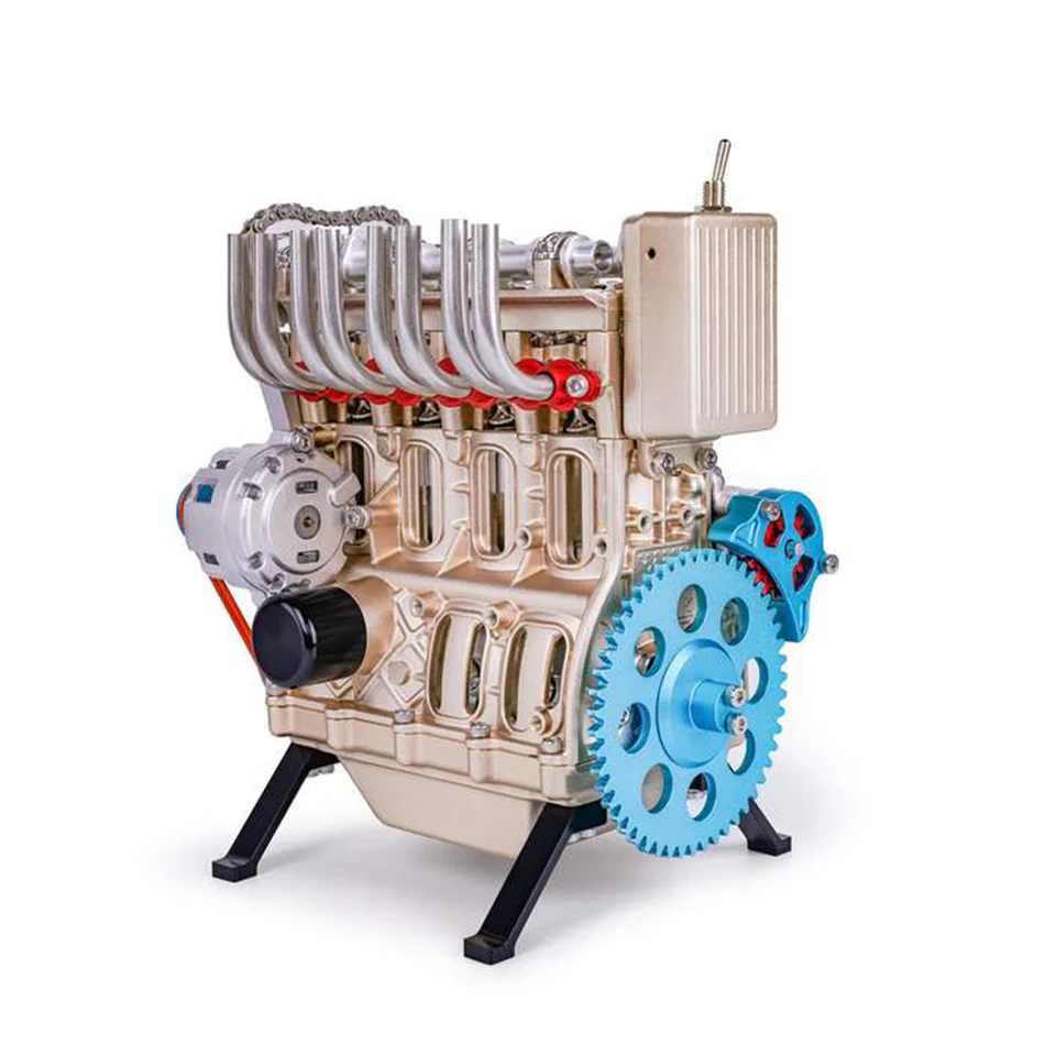 GearPlayer™ TECHING L4 Car Engine Model Full Metal Assembling Four-cylinder Building Kits