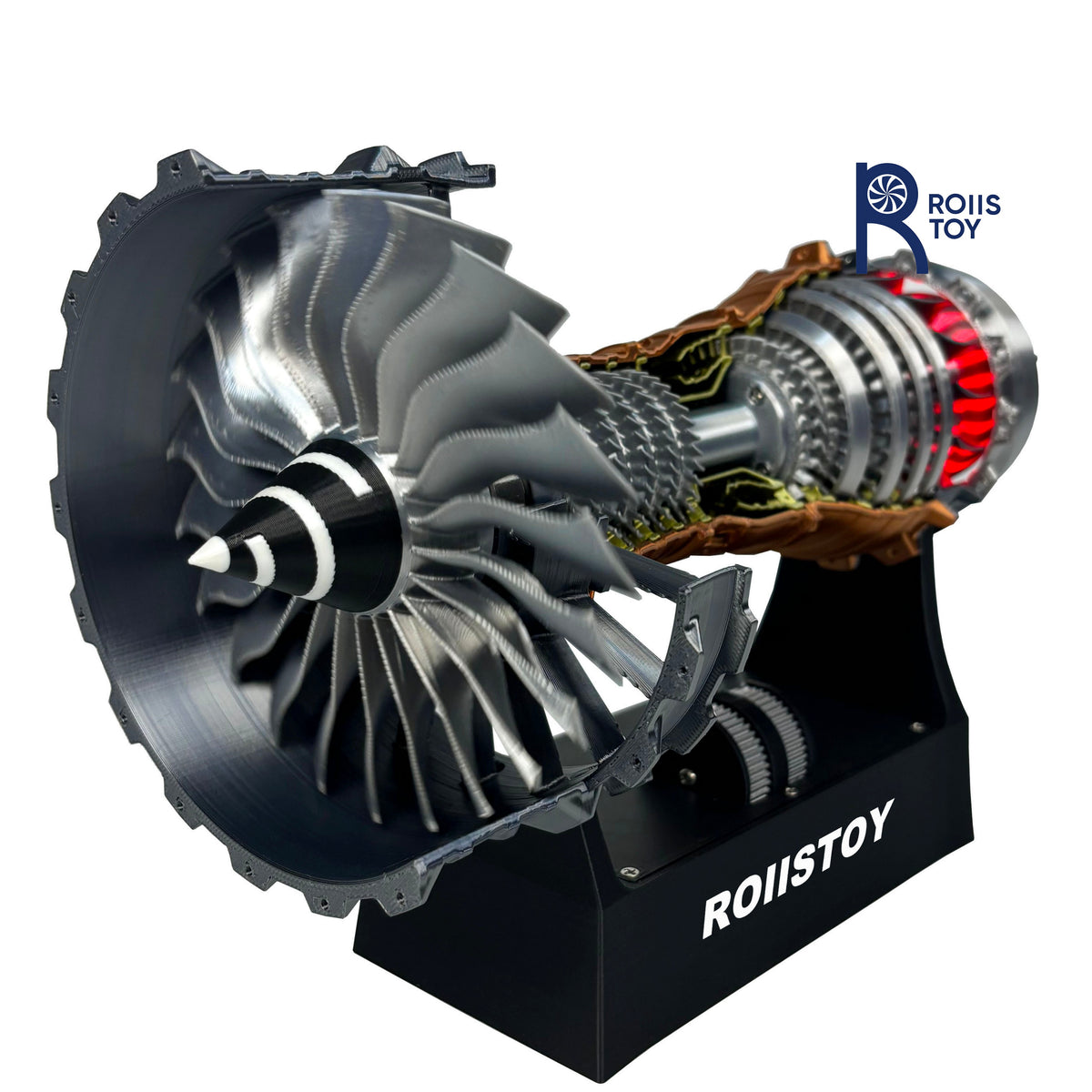 The TR-900 aircraft engine model can emit light