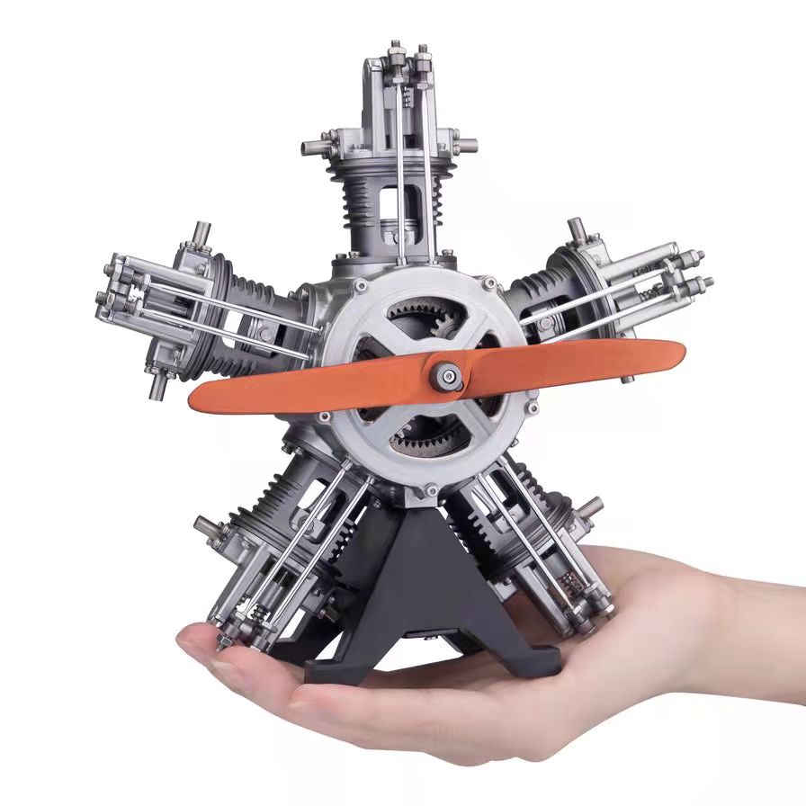 TECHING DIY 5 Cylinder Electric Mechanical Aircraft Radial Engine Model Kits