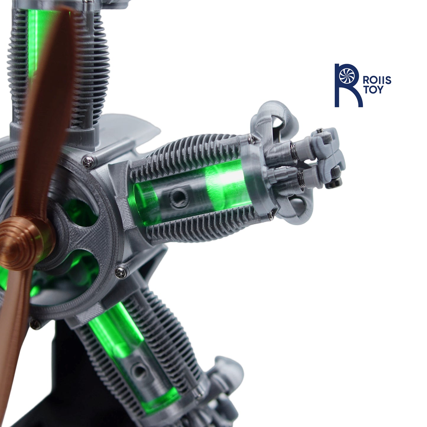Five-cylinder star-shaped piston engine, intelligent touch infinite base