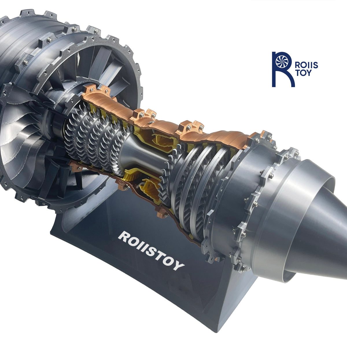 Copper-colored TR-900 engine model with tail flame(47CM/18.50IN)