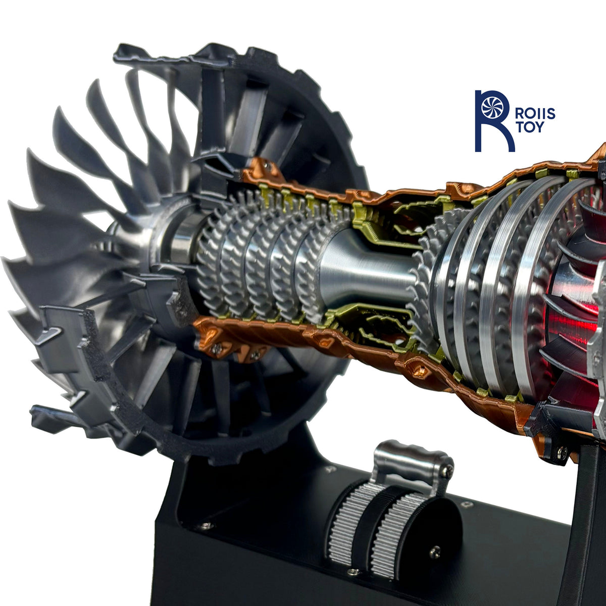 The TR-900 aircraft engine model can emit light