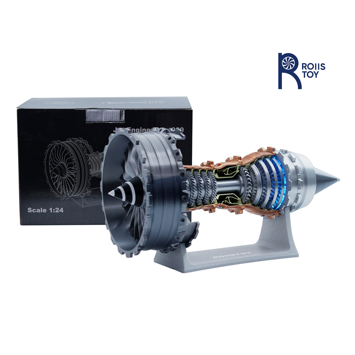 Copper-colored TR-900 engine model with tail flame(47CM/18.50IN)