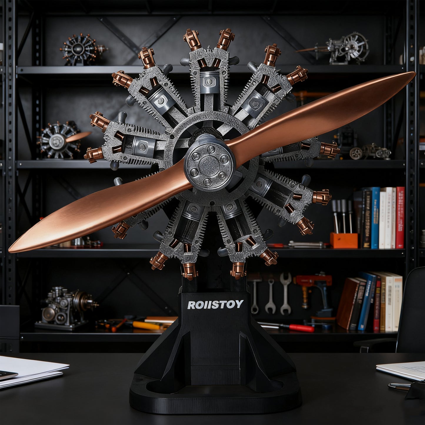 Primary Teaching - Nine-cylinder Planetary Piston Engine Model