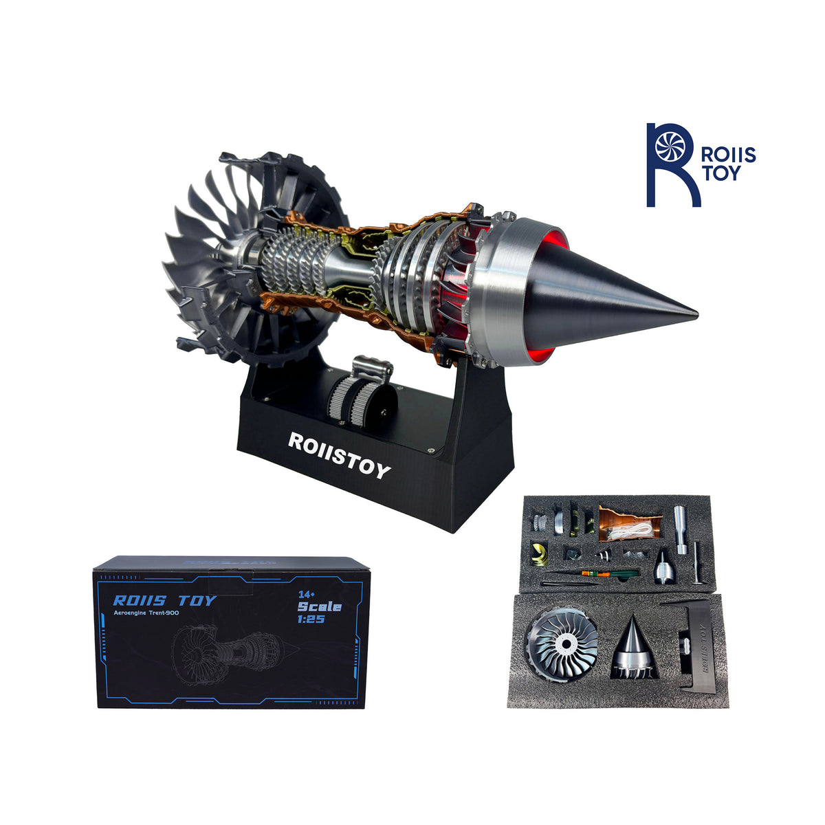 The TR-900 aircraft engine model can emit light