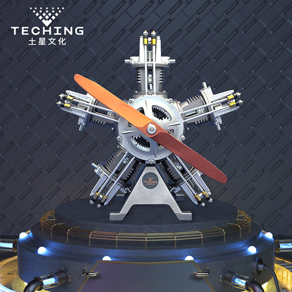 TECHING DIY 5 Cylinder Electric Mechanical Aircraft Radial Engine Model Kits