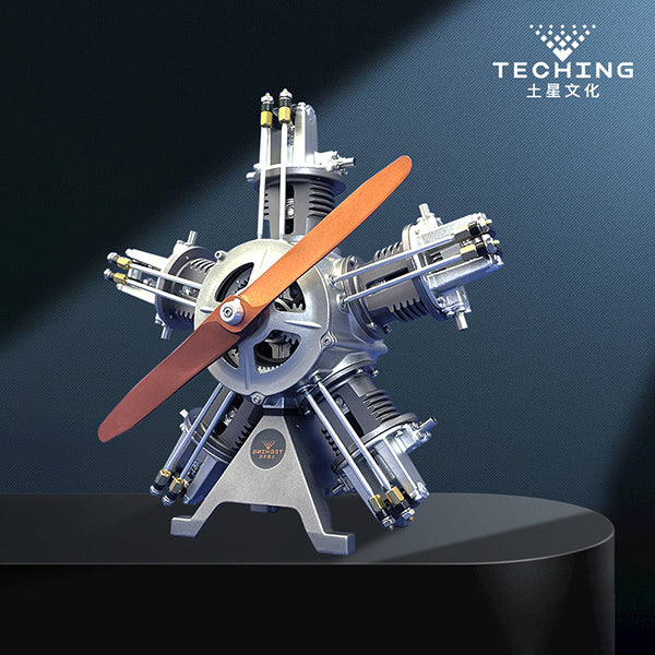 TECHING DIY 5 Cylinder Electric Mechanical Aircraft Radial Engine Model Kits